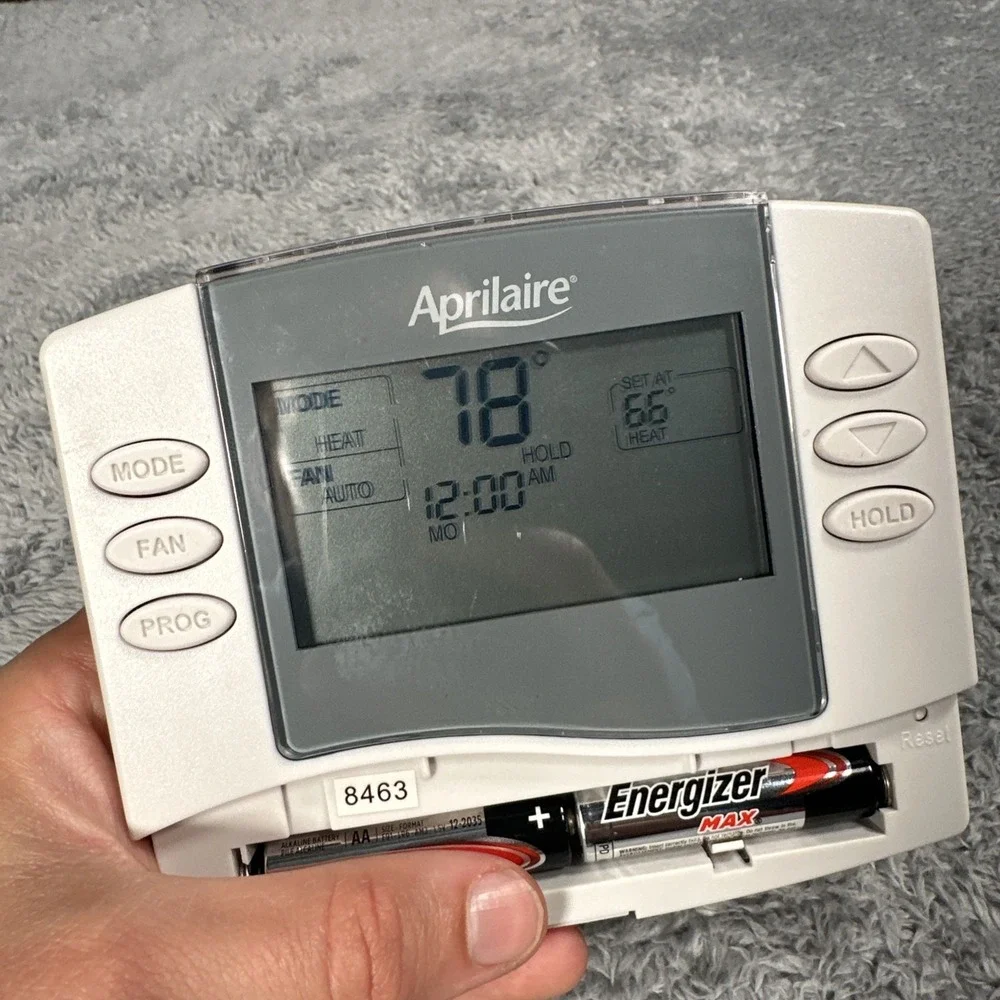 Aprilaire Thermostat APR863A AC Heater Programmable Dual Powered Tested Working
